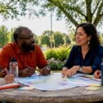 Community leaders planning neighborhood revitalization
