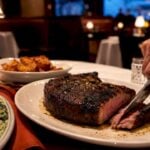 Grilled steak with classic steakhouse sides
